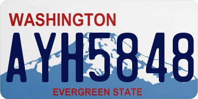 WA license plate AYH5848