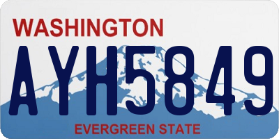 WA license plate AYH5849