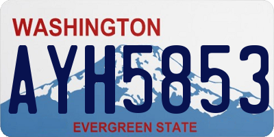 WA license plate AYH5853