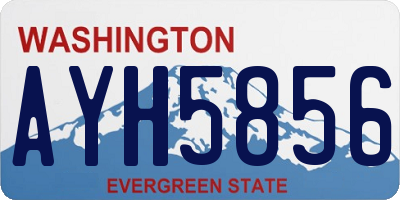 WA license plate AYH5856