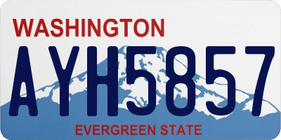 WA license plate AYH5857