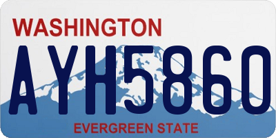 WA license plate AYH5860