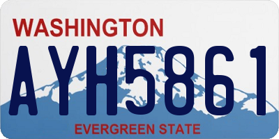 WA license plate AYH5861
