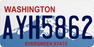 WA license plate AYH5862