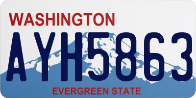 WA license plate AYH5863