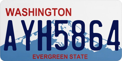 WA license plate AYH5864