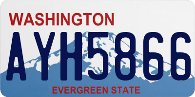 WA license plate AYH5866