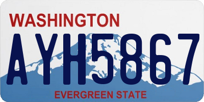 WA license plate AYH5867
