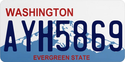 WA license plate AYH5869