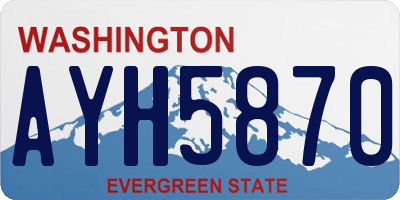 WA license plate AYH5870