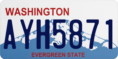 WA license plate AYH5871