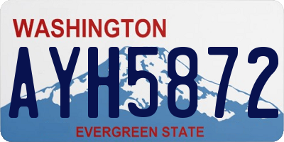 WA license plate AYH5872