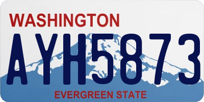 WA license plate AYH5873