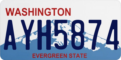 WA license plate AYH5874