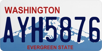 WA license plate AYH5876