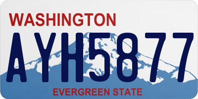 WA license plate AYH5877