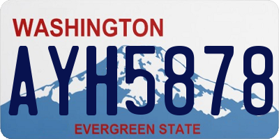 WA license plate AYH5878