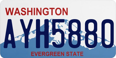 WA license plate AYH5880