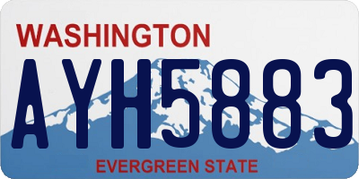 WA license plate AYH5883