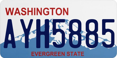 WA license plate AYH5885