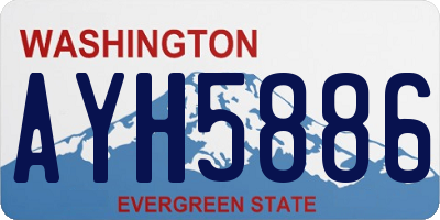 WA license plate AYH5886