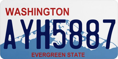 WA license plate AYH5887