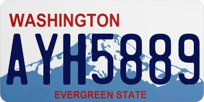 WA license plate AYH5889