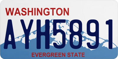 WA license plate AYH5891