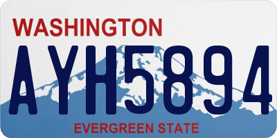 WA license plate AYH5894