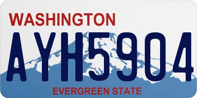 WA license plate AYH5904
