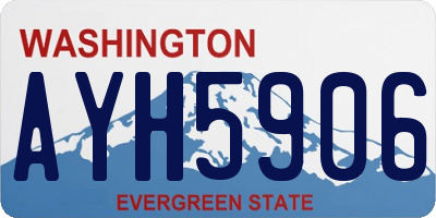 WA license plate AYH5906