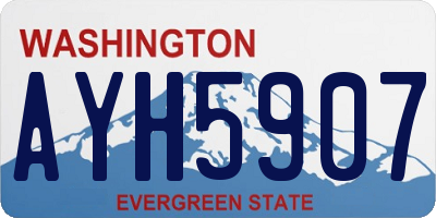 WA license plate AYH5907