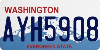 WA license plate AYH5908