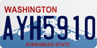 WA license plate AYH5910