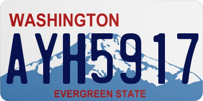 WA license plate AYH5917