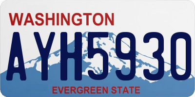 WA license plate AYH5930