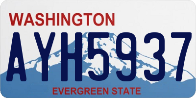 WA license plate AYH5937