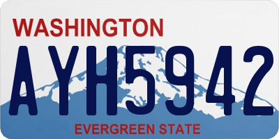 WA license plate AYH5942