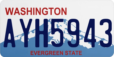 WA license plate AYH5943