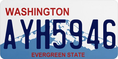 WA license plate AYH5946
