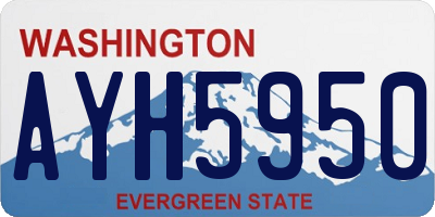 WA license plate AYH5950