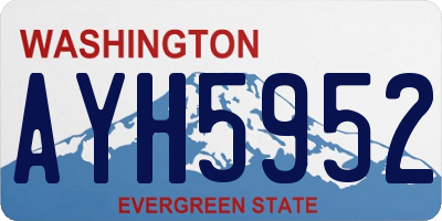 WA license plate AYH5952