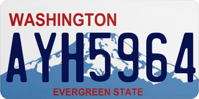 WA license plate AYH5964