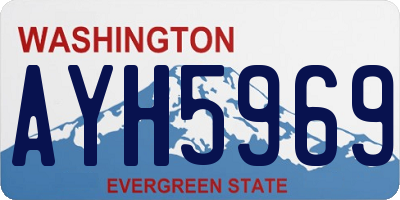 WA license plate AYH5969