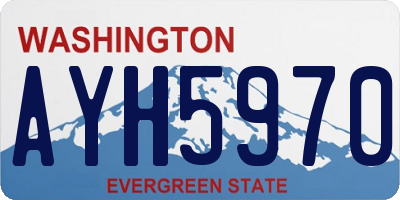 WA license plate AYH5970