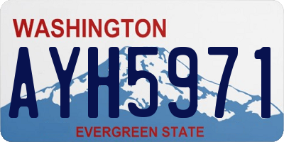 WA license plate AYH5971
