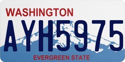 WA license plate AYH5975