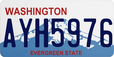 WA license plate AYH5976