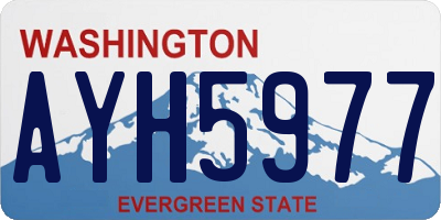 WA license plate AYH5977