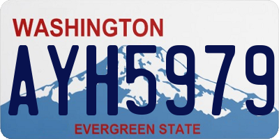 WA license plate AYH5979